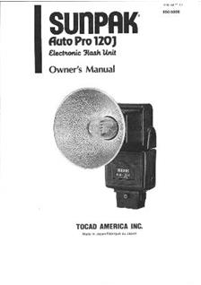 Sunpak 120 J manual. Camera Instructions.